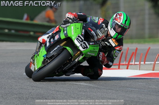 2009-09-26 Imola 0975 Variante alta - Superbike - Qualifyng Practice - Broc Parkes - Kawasaki ZX 10R